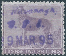 Great Britain - ENGLAND,Queen Victoria,1895 Revenue Stamp Tax,License For Dogs,Two Shilings(2sh)Canceled 1895,Rare - Revenue Stamps