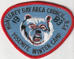 MONTEREY BAY AREA COUNCIL   --  YOSEMITE WINTER CAMP   --  BSA -  1983 -   SCOUTISME, JAMBOREE  --  OLD PATCH - Scoutisme