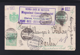 Rumänien Romania PK 1904 Nach Berlin - Storia Postale