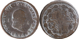ESPAGNE - 1818 - 8 Maravedis - Ferdinand VII - Jubia - 20-121 - First Minting