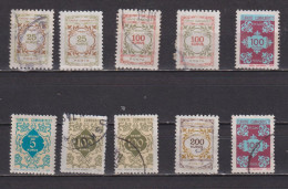 Lot De Timbres Oblitérés De Turquie 1971 1972 Taxes - Used Stamps
