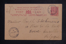 MAURICE - Entier Postal De Curepipe Pour Bruxelles En 1896 - L 152754 - Maurice (...-1967)