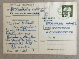 Deutschland Germany - Munchen 1972 Olympics Olympic Games Nurnberg Stationery Ganzsachen - Briefe U. Dokumente