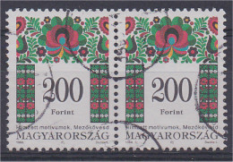 Hongrie Serie Courante 1998 N° 3650 200 Forint Paire Oblitérée - Oblitérés