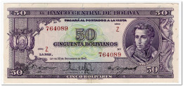 BOLIVIA,50 BOLIVIANOS,L.1945,P.141,AU - Bolivie