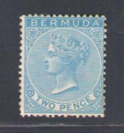 1865-1903 Bermuda, 2d. Bright Blue, Stanley Gibbons N. 4, MH* - Andere & Zonder Classificatie