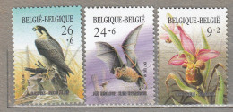 BELGIUM 1987 Birds Orchids MNH(**) Mi 2296-2298 #Fauna881 - Sonstige & Ohne Zuordnung