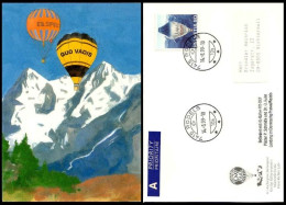 Suisse CP Obl (0036 Yv:1608 1,25 Euro 8.Hochalpin Ballonpost HL-Ballon HB-BKF (TB Cachet à Date) 14-8-99 - Other & Unclassified