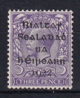 Ireland: 1922   KGV OVPT    SG5    3d     MH - Nuevos