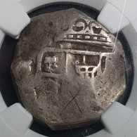 Spain 4 Reales COB 13.52 Gr Philip III 1598 - 1621 NGC VG DETAILS - Primi Conii