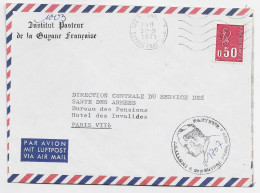 BEQUET 50C LETTRE ENTETE INSTITUT PASTEUR DE LA GUYANE FRANCAISE 973 CAYENNE 20.9.1971 - 1971-1976 Maríanne De Béquet