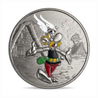 France Medal Asterix 2019 Colored Silver Plated Cartoon 01861 - Altri & Non Classificati