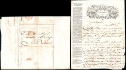 Madrid - Prefilatelia - PE 19R-II - 1849 - Carta A Barcelona + Porteo "1R" - ...-1850 Préphilatélie