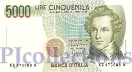 ITALIA - ITALY 5000 LIRE 1985 PICK 111b AU/UNC REPLACEMENT PREFIX "XC" - 5000 Lire