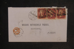 ROYAUME UNI - Enveloppe De Glasgow Pour Paris En 1875 - L 152799 - Briefe U. Dokumente