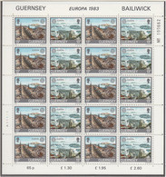 GUERNSEY  265-268, 2 Kleinbogen, Postfrisch **, Europa CEPT:  Große Werke Des Menschlichen Geistes 1983 - 1983