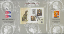 France 1999 Y&T BF 23, 3127, 3258 Sur Carte Spéciale 1er Jour. Philexfrance, Venus De Milo, Joconde, Delacroix - Used