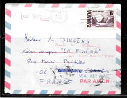 H305 - CANADA - LETTRE DE MONTREAL DU 14/03/72 POUR LA FRANCE - Cartas & Documentos