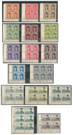 Egypt 1937 Boy King Farouk Civil All Control Block 4 & 6 Total 16 Block Part Set - Neufs