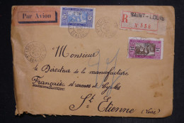 SÉNÉGAL - Enveloppe En Recommandé De St Louis Pour La Manufacture D'Armes De St Etienne En 1929 Par Avion  - L 152825 - Brieven En Documenten