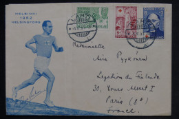FINLANDE - Enveloppe Illustrée ( Jeux Olympiques), De Lahti Pour Paris  - L 152833 - Briefe U. Dokumente