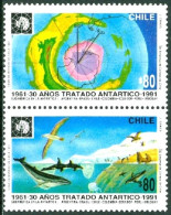 ARCTIC-ANTARCTIC, CHILE 1991 ANTARCTIC TREATY PAIR** - Antarctisch Verdrag