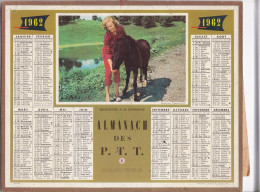 ALMANACH  DES PTT ,,,1962   GIRONDE,,, - Formato Grande : 1961-70