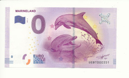 Billet Souvenir - 0 Euro - UEBT - 2017- 2 -  MARINELAND - N° 351 - Billet épuisé - Alla Rinfusa - Banconote