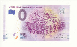 Billet Touristique  0 Euro  - MUSÉE MÉMORIAL D'OMAHA BEACH - UEQF - 2019-2  N° 965 Billet épuisé - Sonstige & Ohne Zuordnung