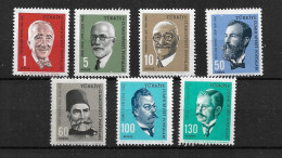 TURKEY 1964 Definitives, Turkish Celebrities MNH - Unused Stamps