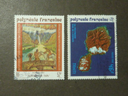 POLYNESIE FRANCAISE, Année 1988 Et 1992,  YT N° 173 Et 405 Oblitérés, Timbres Grand Format - Used Stamps