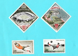 Monaco 4 Timbres Neufs Année 1963 - Football Coupe De France 1962-1963, Wembley Stadium - Ungebraucht