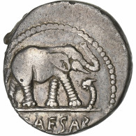 Jules César, Denier, 49-48 BC, Atelier Itinérant, Argent, TTB+, Crawford:443/1 - Republic (280 BC To 27 BC)