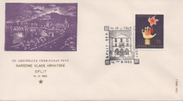 Yugoslavia, Croatia 1965,  20th Anniversary Of Forming A National Government Of Croatia, Split - Lettres & Documents