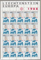 LIECHTENSTEIN  937-938, 2 Kleinbogen, Postfrisch **, Europa: Transport- Und Kommunikationsmittel, 1988 - Blocs & Feuillets