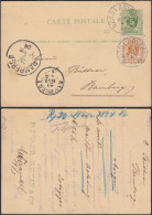 Belgique 1884 -Entier Postal Sur Carte Postale D'Anvers à Destination Bamberg. "Ambulant"... (DD) DC-12609 - 1869-1888 Liggende Leeuw
