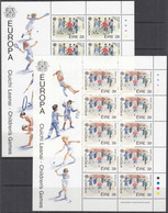 IRLAND  679-680, Kleinbogen, Postfrisch **, Europa CEPT:  Kinderspiele 1989 - 1989