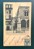 941 ITALY ITALIA VERONA PIAZZA DEL SIGNORI MONUMENTO DI DANTE RARE CIRCULATED POSTCARD - Verona