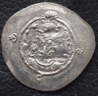 SASANIAN KINGS. Hormazd IV. 579-590 AD. Silver Drachm Year 11 Mint PL - Orientales