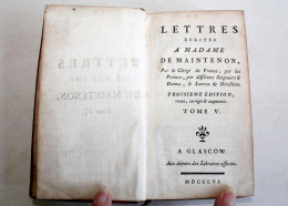 LETTRES ECRITE A MADAME DE MAINTENON Par CLERGE DE FRANCE 3e EDITION TOME V 1756 / LIVRE ANCIEN XVIIIe SIECLE (2204.198) - 1701-1800