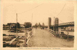 58 - Cosne Cours Sur Loire - Travaux De Construction Des Nouveaux Ponts - La Passerelle - CPA - Voir Scans Recto-Verso - Cosne Cours Sur Loire