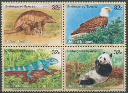 UNO New York 1995 Gefährdete Tiere Gürteltier Leguan Panda 681/84 ZD Postfrisch - Ongebruikt