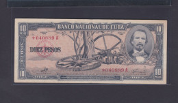 CUBA 10 PESOS 1960 VF/MBC+ Serie De Reposiciòn O Remplazo Firmado Por El Che Guevara (Raro) - Cuba