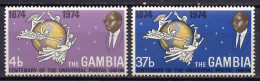 Gambia 1974 UPU Centenary Set Of 2 MNH - U.P.U.