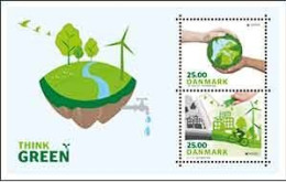 Denmark Danemark Danmark 2016 Europa CEPT Think Green Block MNH - 2016