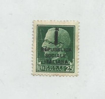 FRANCOBOLLO CENT. 25 R.S.I. - Eritrea