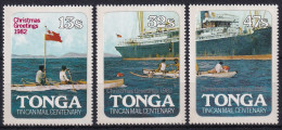 MiNr. 820 - 823 Tonga 1982, 29. Sept. 100 Jahre Blechdosenpost - Postfrisch/**/MNH - Tonga (1970-...)