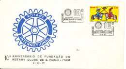 Brazil Cover 10 Years Of The Rotary Club Itaim Sao Paulo With Nice Rotary Cachet - Cartas & Documentos