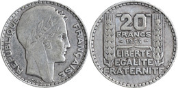 FRANCE - 1933 - 20 Francs Turin - ARGENT 680‰ - 20-163 - 20 Francs