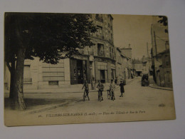 VAL DE MARNE-26-VILLIERS SUR MARNZ-PLACE DES TILLEULS ET RUE DE PARIS-ANIMEE - Villiers Sur Marne